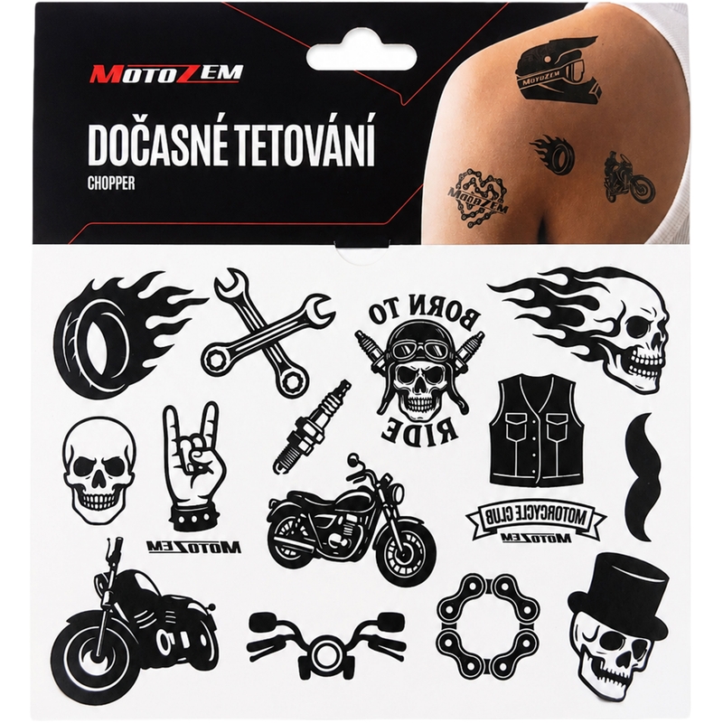 Tatouage temporaire MotoZem Chopper