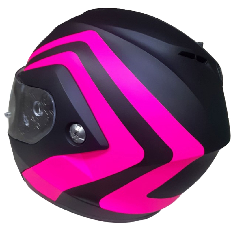Casque de moto modulable HJC C91N Nepos MC8SF noir et rose