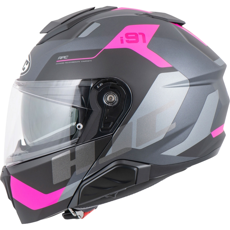 Casque modulable HJC i91 Carst MC8SF noir-rose
