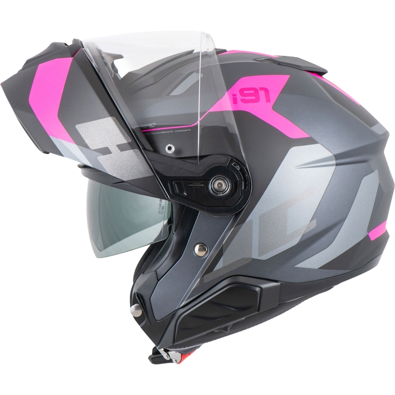 Casque modulable HJC i91 Carst MC8SF noir-rose