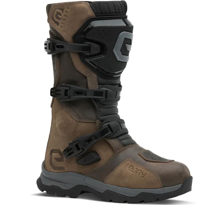 Bottes de moto Eleveit X Land ADV E-Dry marron