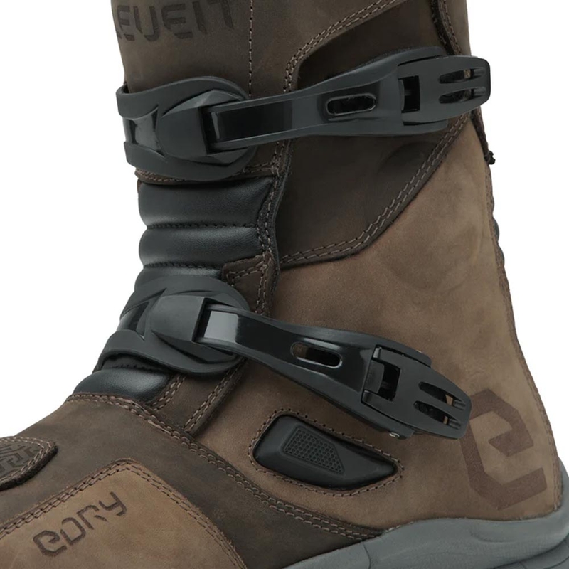 Bottes de moto Eleveit X Land ADV Low E-Dry marron