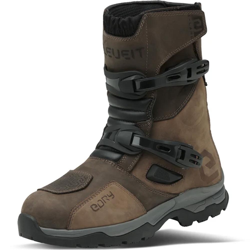 Bottes de moto Eleveit X Land ADV Low E-Dry marron