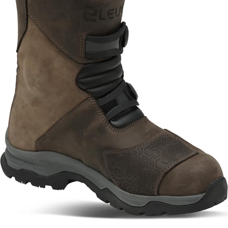 Bottes de moto Eleveit X Land ADV Low E-Dry marron