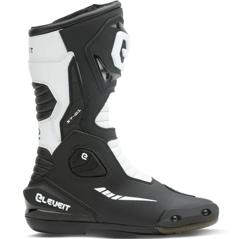 Bottes de moto Eleveit ST-01 noir et blanc