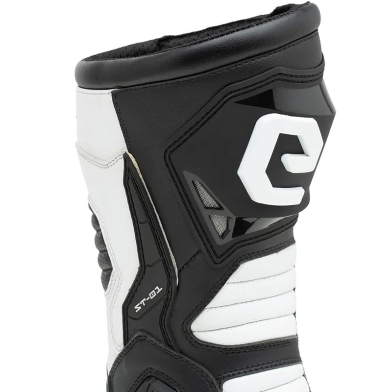 Bottes de moto Eleveit ST-01 noir et blanc