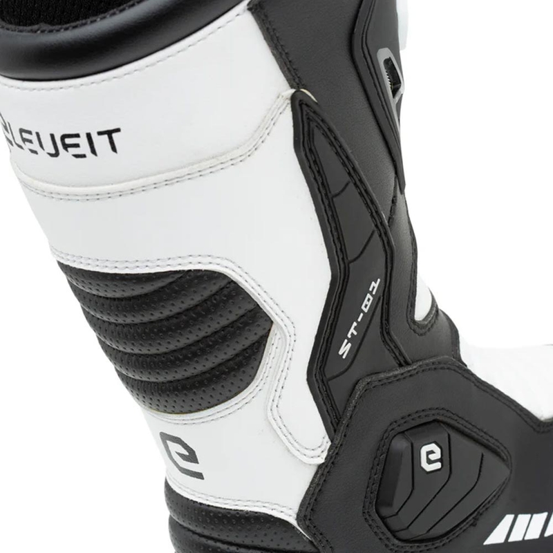 Bottes de moto Eleveit ST-01 noir et blanc