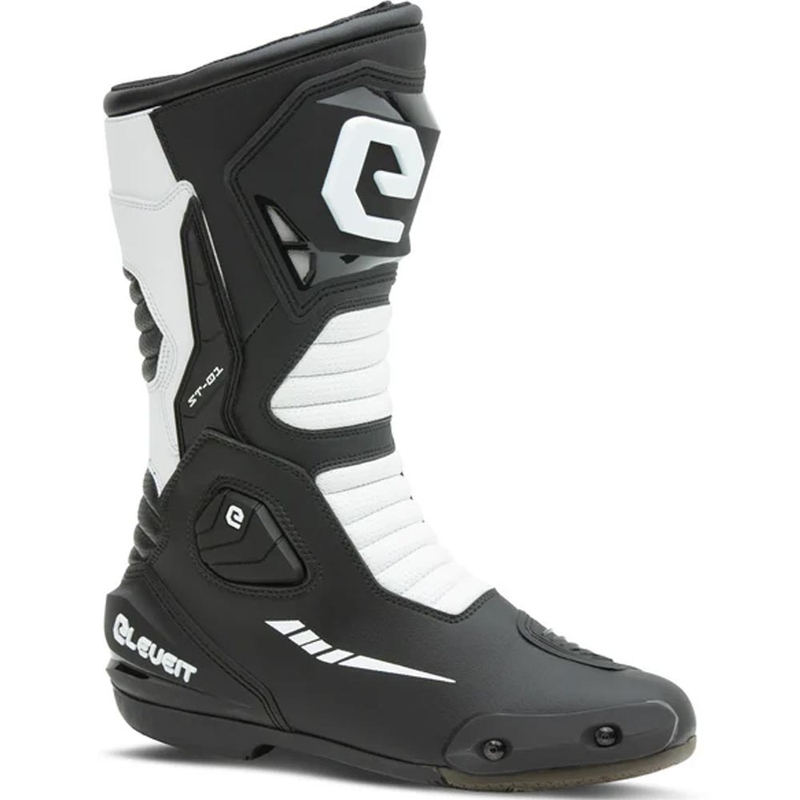 Bottes de moto Eleveit ST-01 noir et blanc