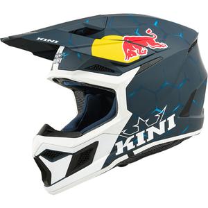Casque de motocross enfant KINI Red Bull MX3 1.0 bleu et blanc