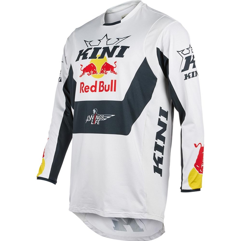 Maillot de motocross KINI Red Bull MXC 1.0 blanc
