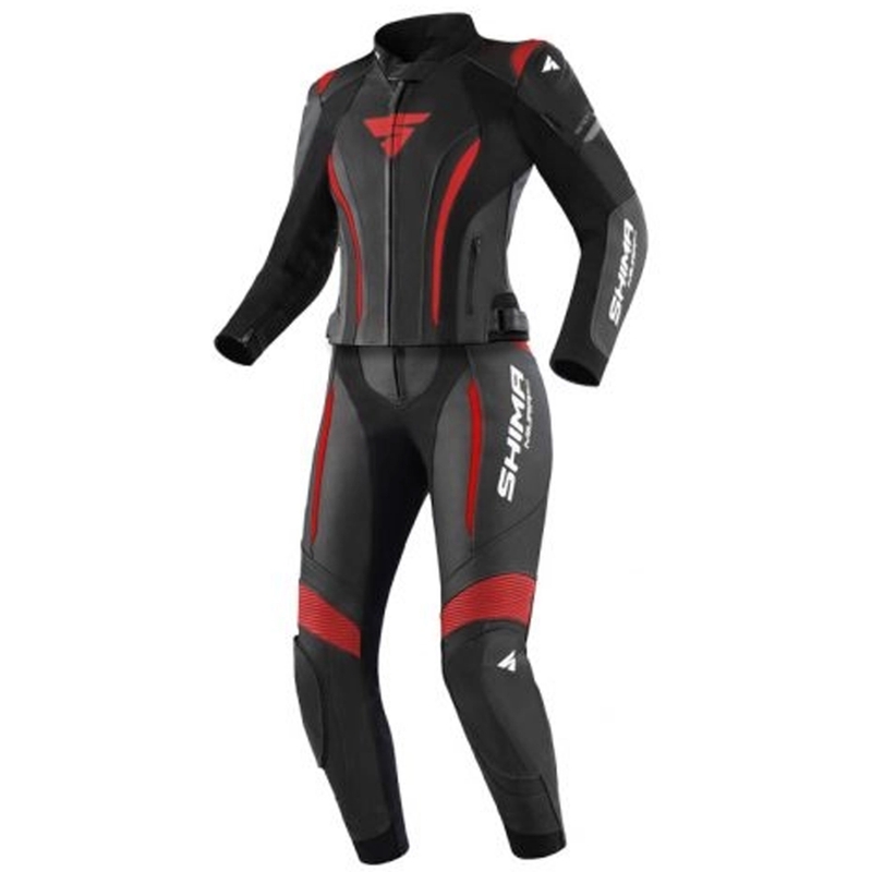 Combinaison moto femme Shima Miura 2.0 noir-rouge