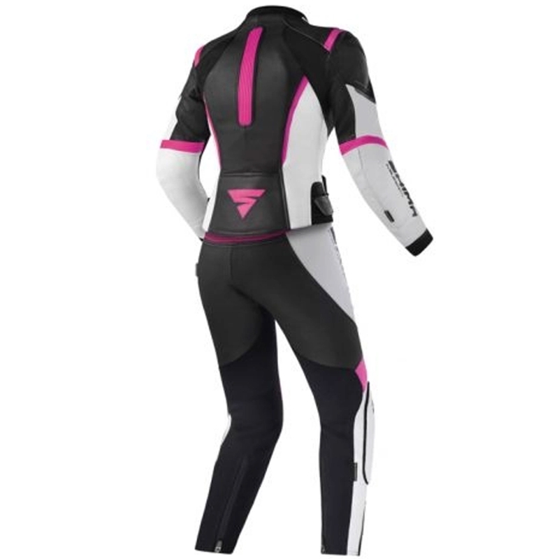 Combinaison moto femme Shima Miura 2.0 noir-blanc-rose