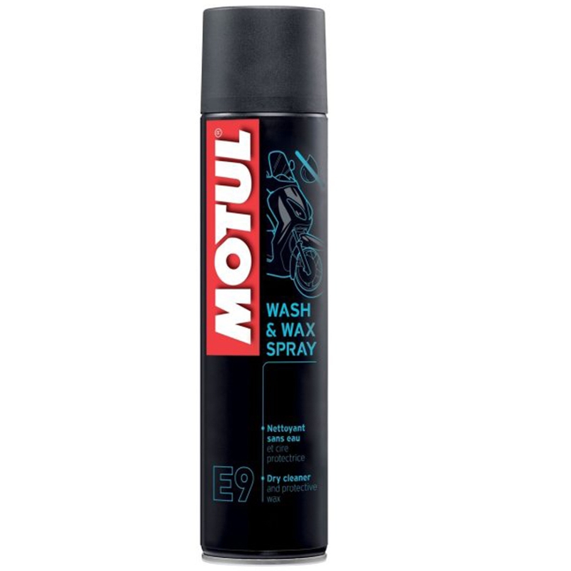Spray de traitement plastique Motul E9 Wash Wax 400 ml