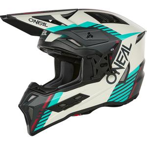 Casque de motocross O'Neal EX-SRS Quin gris-turquoise