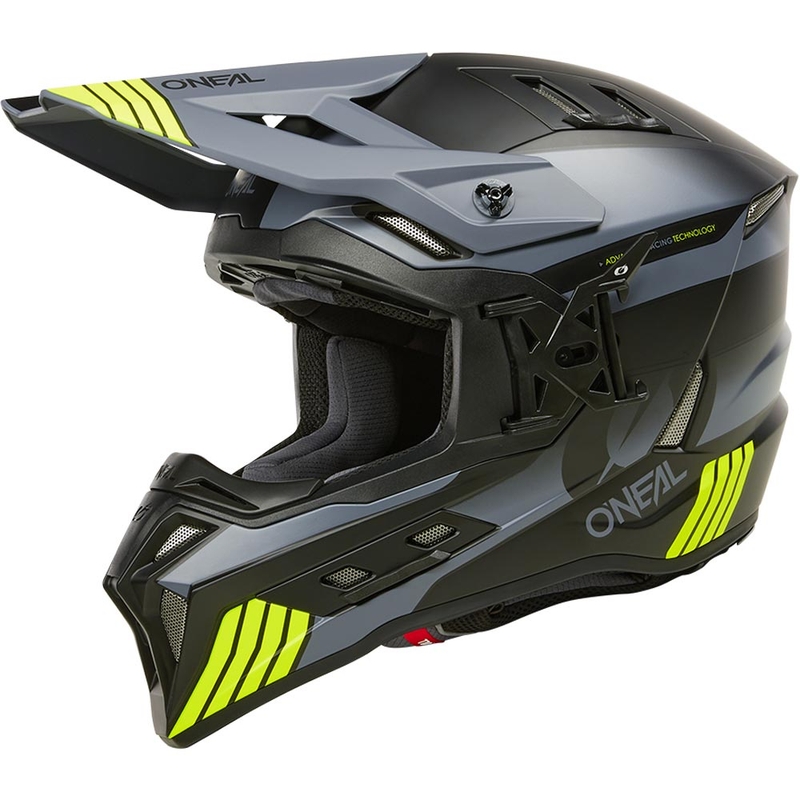Casque de motocross O´Neal EX-SRS Hitch noir-gris-jaune fluo