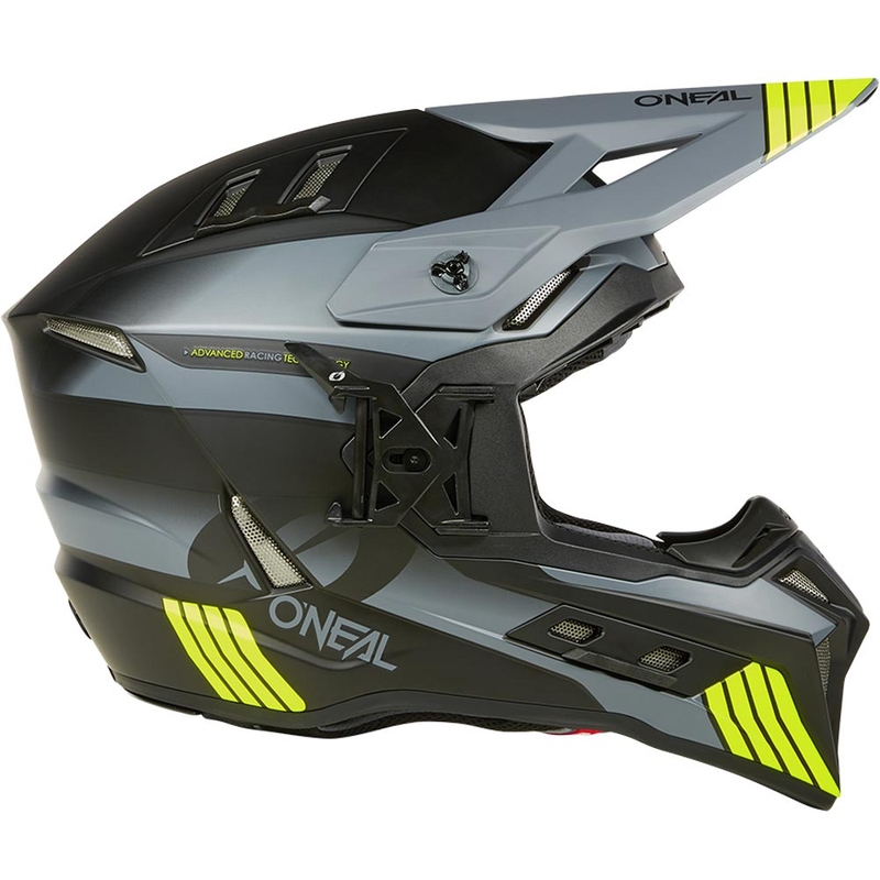 Casque de motocross O´Neal EX-SRS Hitch noir-gris-jaune fluo