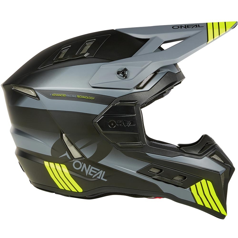 Casque de motocross O´Neal EX-SRS Hitch noir-gris-jaune fluo