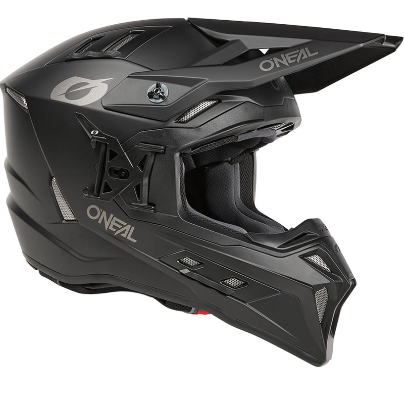 Casque de motocross O'Neal EX-SRS Noir uni