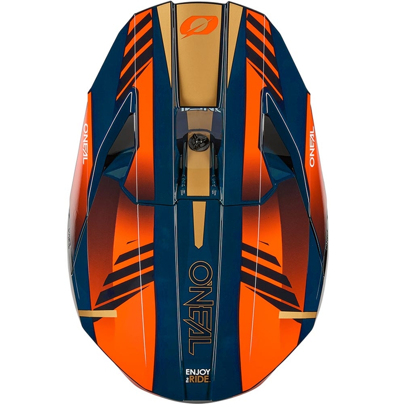 Casque de motocross O'Neal 3SRS Haze bleu-orange-or