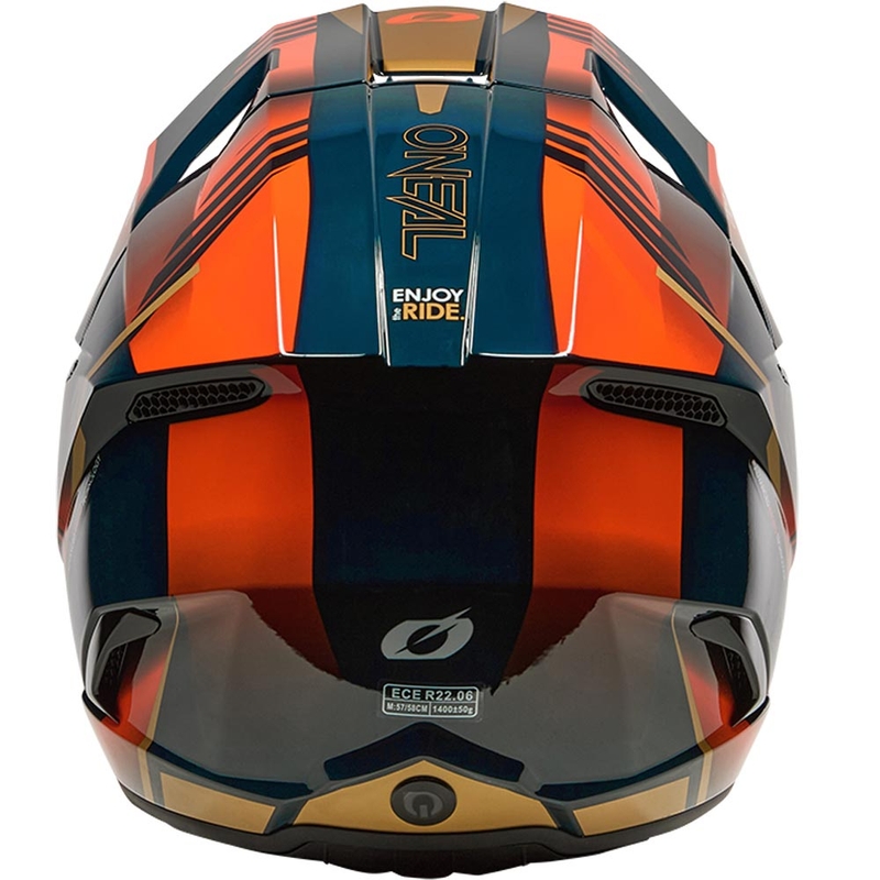 Casque de motocross O'Neal 3SRS Haze bleu-orange-or