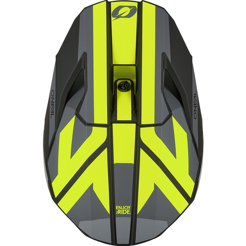 Casque de motocross O´Neal 3SRS Ride noir mat-gris-jaune fluo