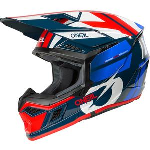 Casque de motocross O'Neal 3SRS Ride bleu-blanc-rouge