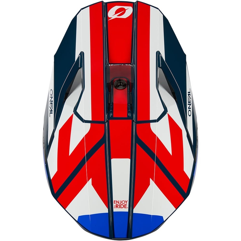 Casque de motocross O'Neal 3SRS Ride bleu-blanc-rouge