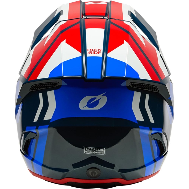 Casque de motocross O'Neal 3SRS Ride bleu-blanc-rouge