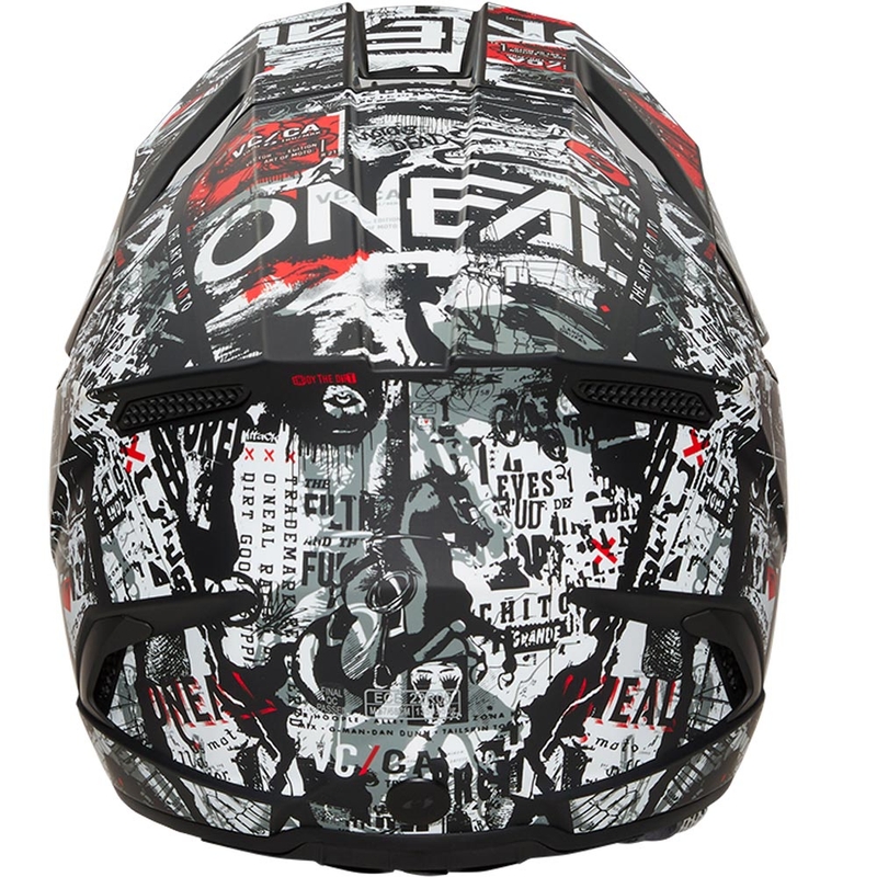Casque de motocross O'Neal 3SRS Attack noir et blanc mat