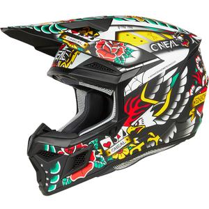 Casque de motocross enfant O'Neal 3SRS multicolore à motifs.