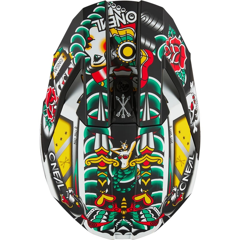 Casque de motocross enfant O'Neal 3SRS multicolore à motifs.