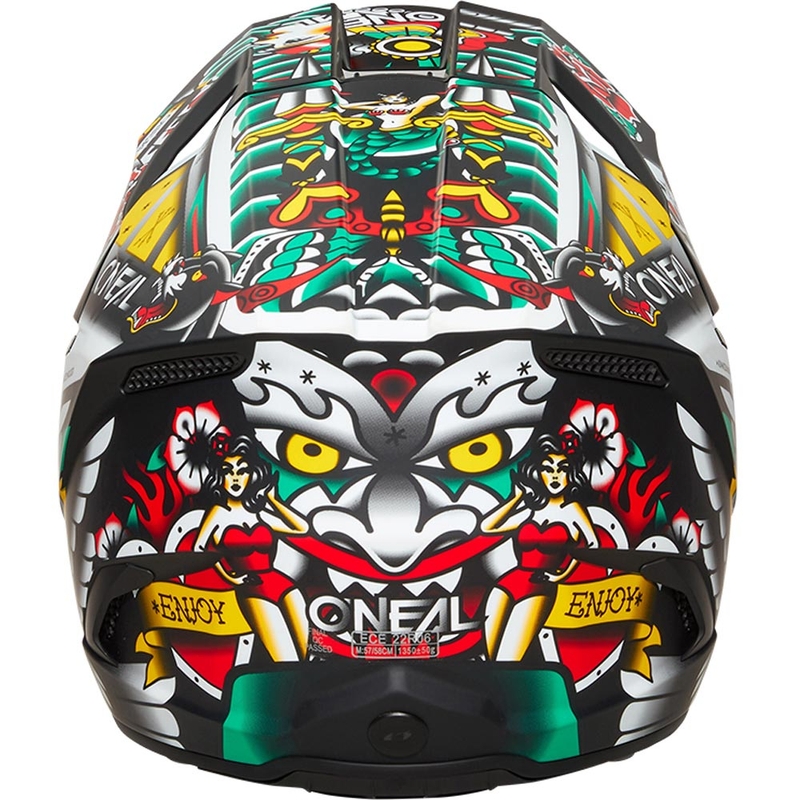 Casque de motocross enfant O'Neal 3SRS multicolore à motifs.
