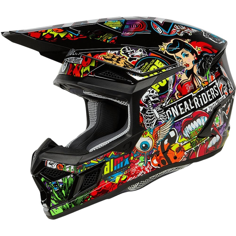 Casque de motocross O'Neal 3SRS Crank multicolore