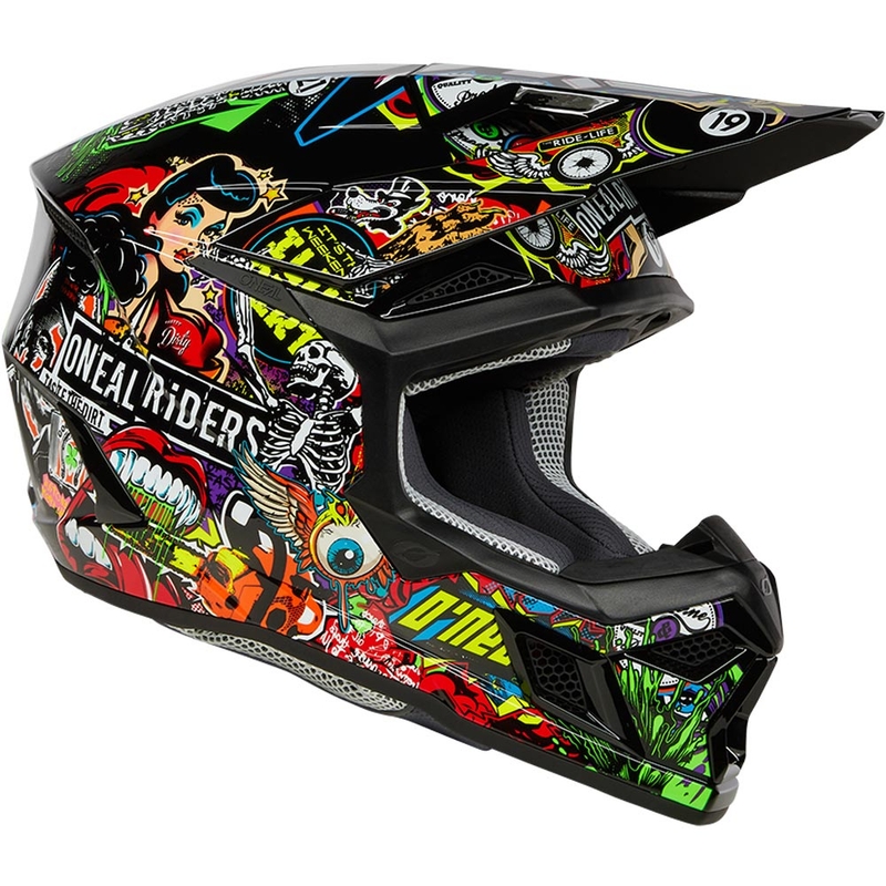 Casque de motocross O'Neal 3SRS Crank multicolore