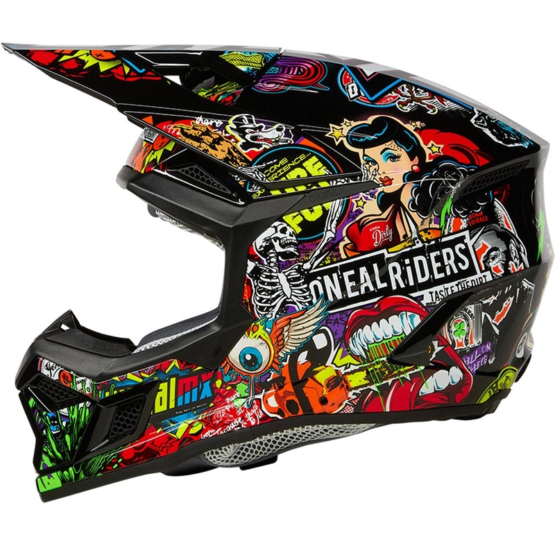 Casque de motocross O'Neal 3SRS Crank multicolore