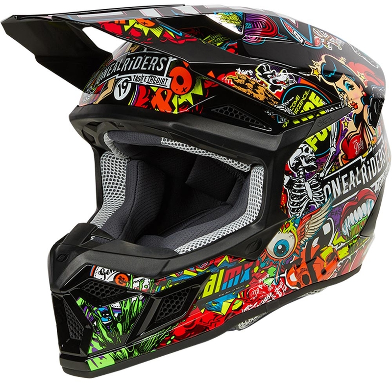 Casque de motocross O'Neal 3SRS Crank multicolore