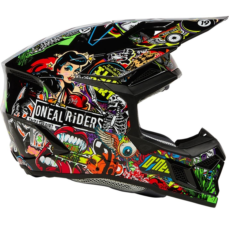 Casque de motocross O'Neal 3SRS Crank multicolore
