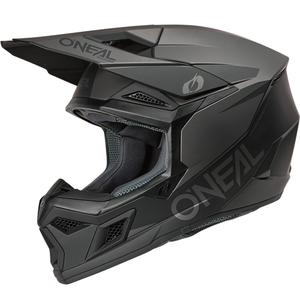 Casque de motocross O´Neal 3SRS Solid noir-gris mat