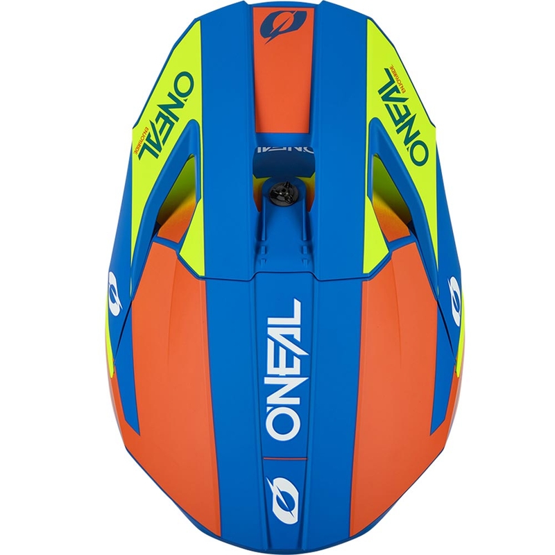 Casque de motocross O´Neal 3SRS Bleu mat-jaune fluo