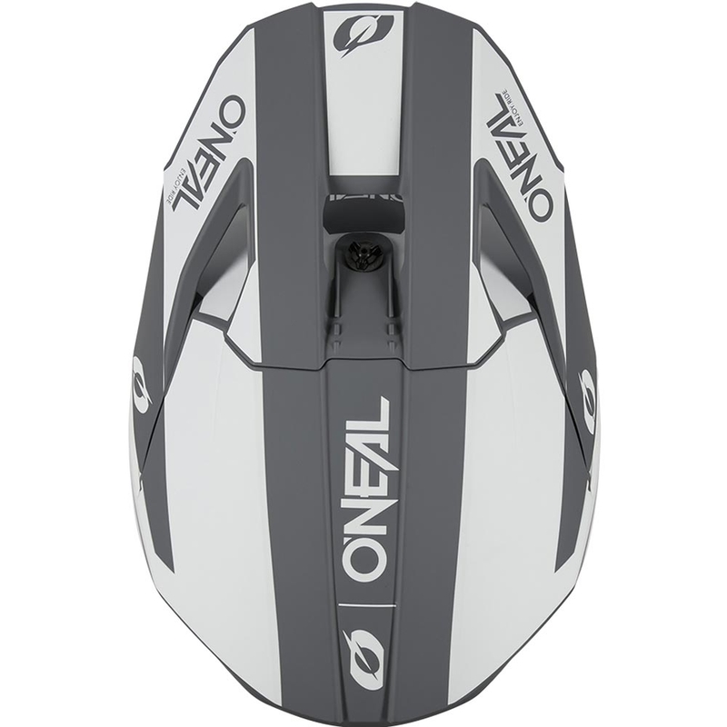 Casque de motocross O´Neal 3SRS Solid blanc-gris mat