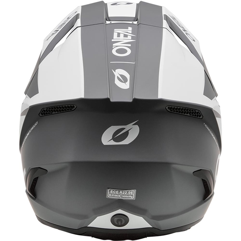 Casque de motocross O´Neal 3SRS Solid blanc-gris mat
