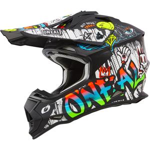 Casque de motocross O´Neal 2SRS Rancid noir mat-blanc