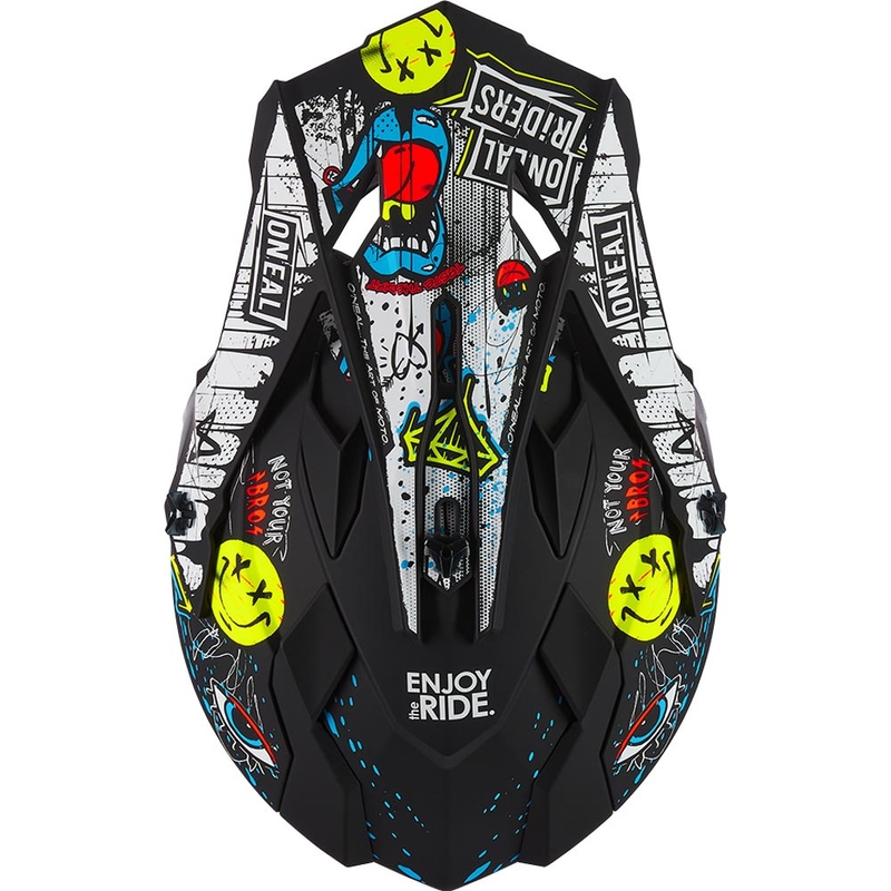 Casque de motocross O´Neal 2SRS Rancid noir mat-blanc