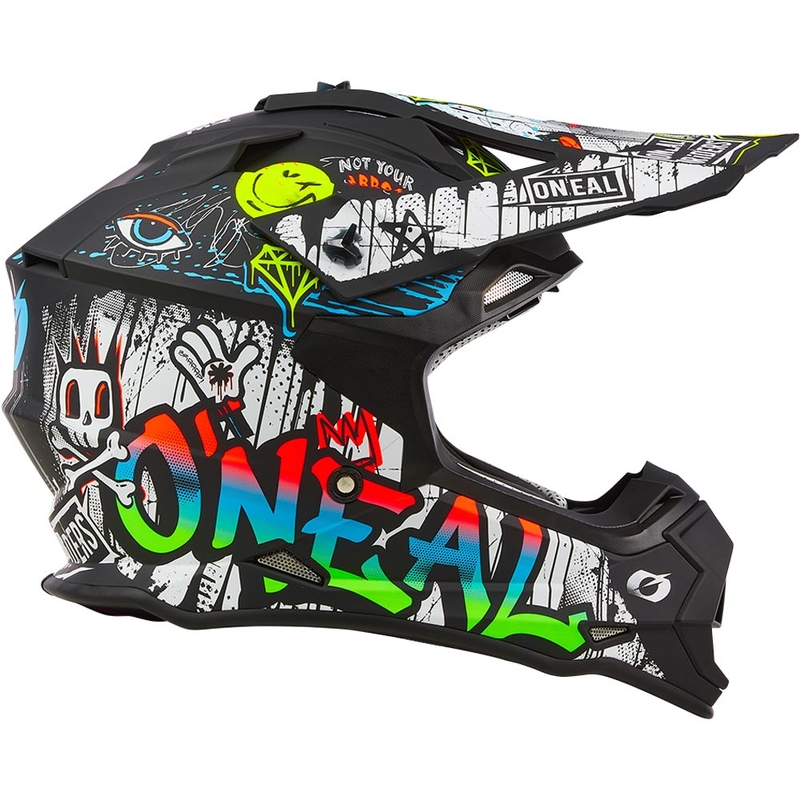 Casque de motocross O´Neal 2SRS Rancid noir mat-blanc