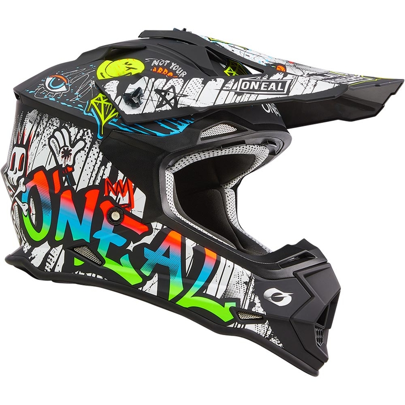 Casque de motocross O´Neal 2SRS Rancid noir mat-blanc
