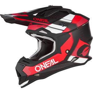 Casque de motocross O'Neal 2SRS Spyde noir mat-rouge-blanc