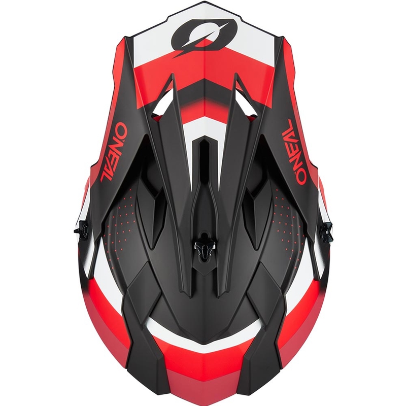 Casque de motocross O'Neal 2SRS Spyde noir mat-rouge-blanc