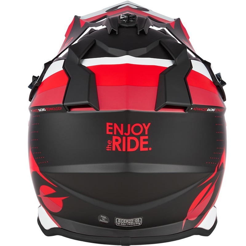 Casque de motocross O'Neal 2SRS Spyde noir mat-rouge-blanc