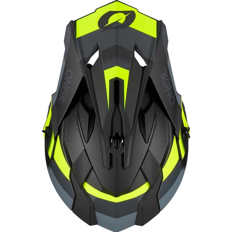 Casque de motocross O´Neal 2SRS Spyde noir mat-gris-jaune fluo