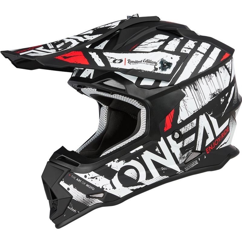 Casque de motocross O´Neal 2SRS Glitch noir et blanc